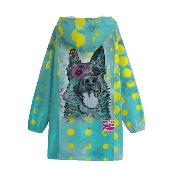 Regenjacke mit Hundemoiv Eddy von Hinten
